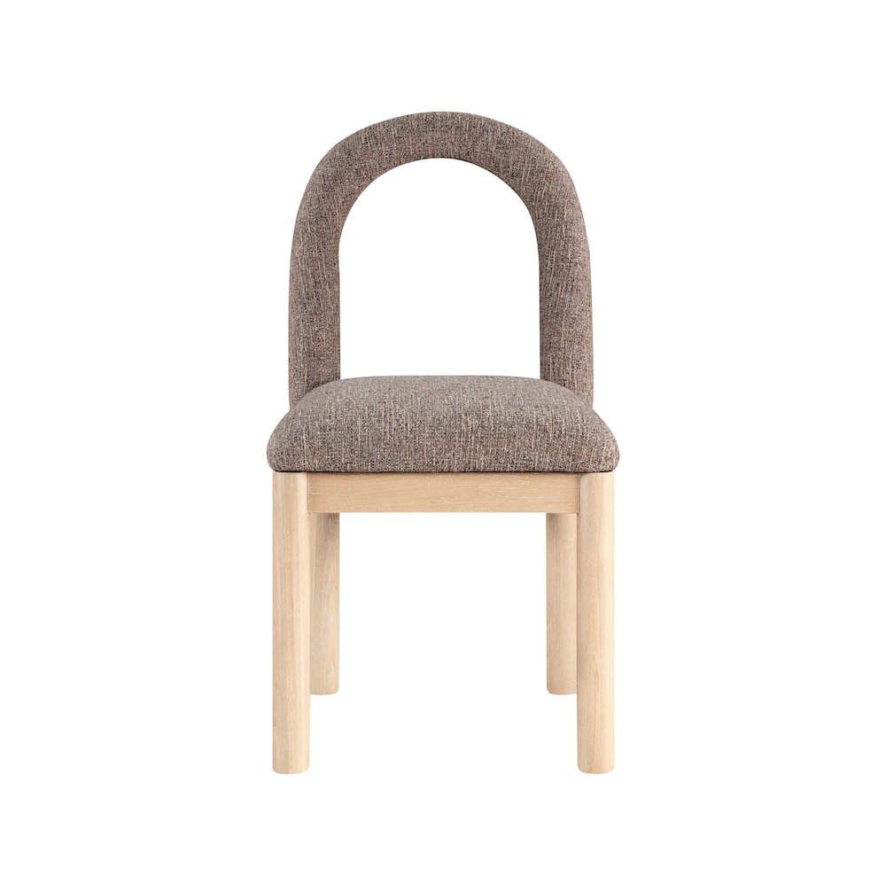 Conrad Brown Linen Textured Fabric Dining Chair