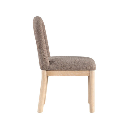 Conrad Brown Linen Textured Fabric Dining Chair