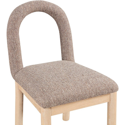 Conrad Brown Linen Textured Fabric Dining Chair