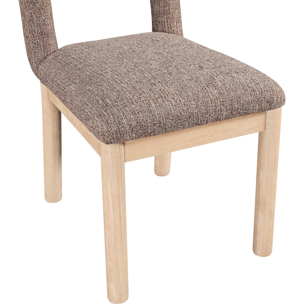 Conrad Brown Linen Textured Fabric Dining Chair