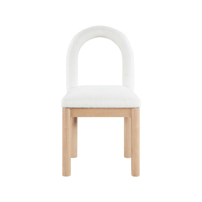 Conrad Cream Linen Textured Fabric Dining Chair
