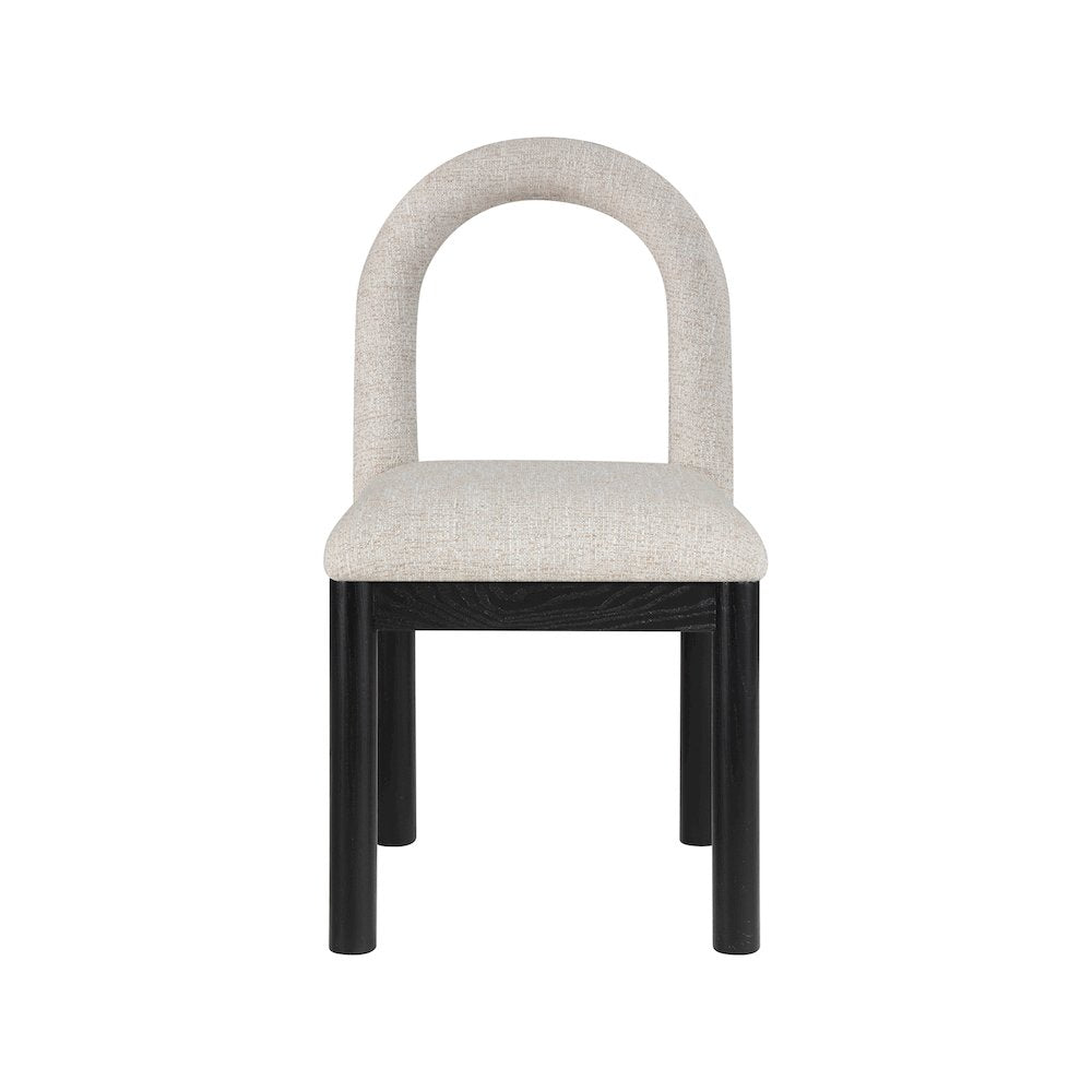 Conrad Beige Linen Textured Fabric Dining Chair