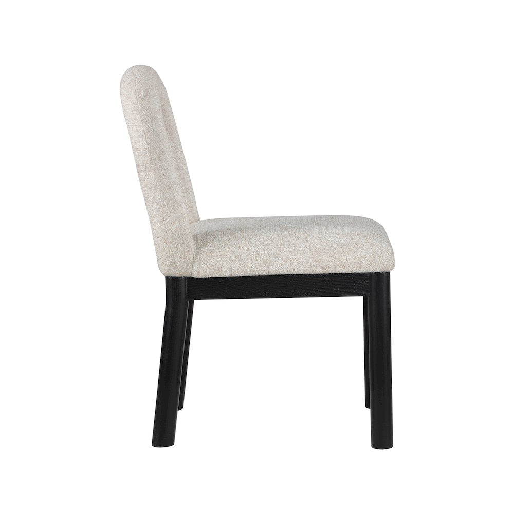 Conrad Beige Linen Textured Fabric Dining Chair