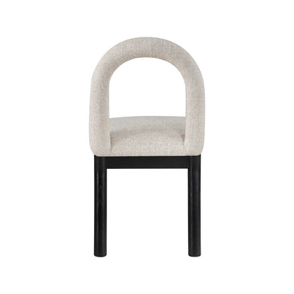 Conrad Beige Linen Textured Fabric Dining Chair