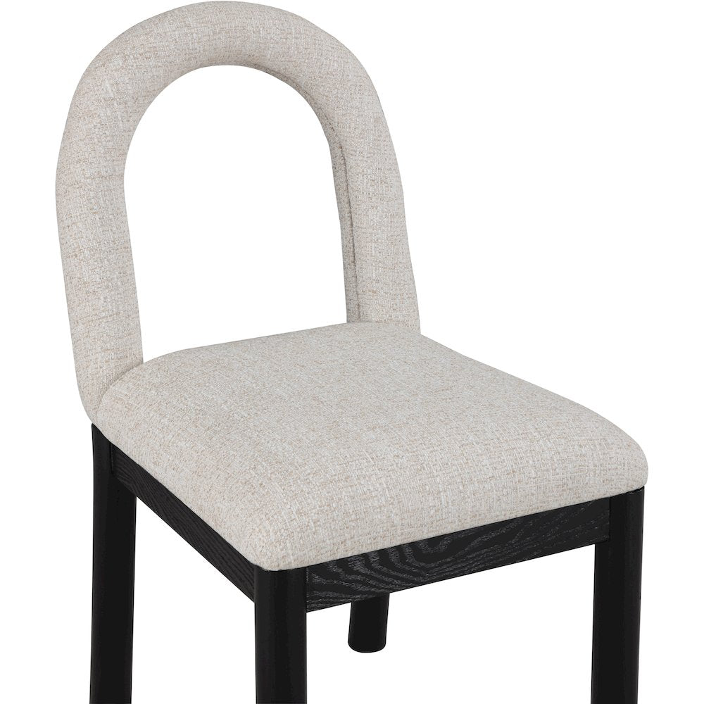 Conrad Beige Linen Textured Fabric Dining Chair
