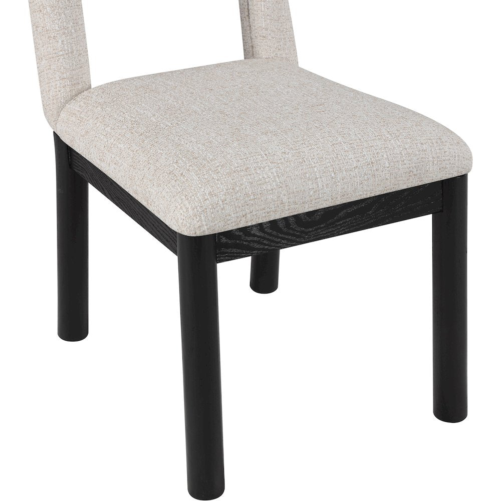Conrad Beige Linen Textured Fabric Dining Chair