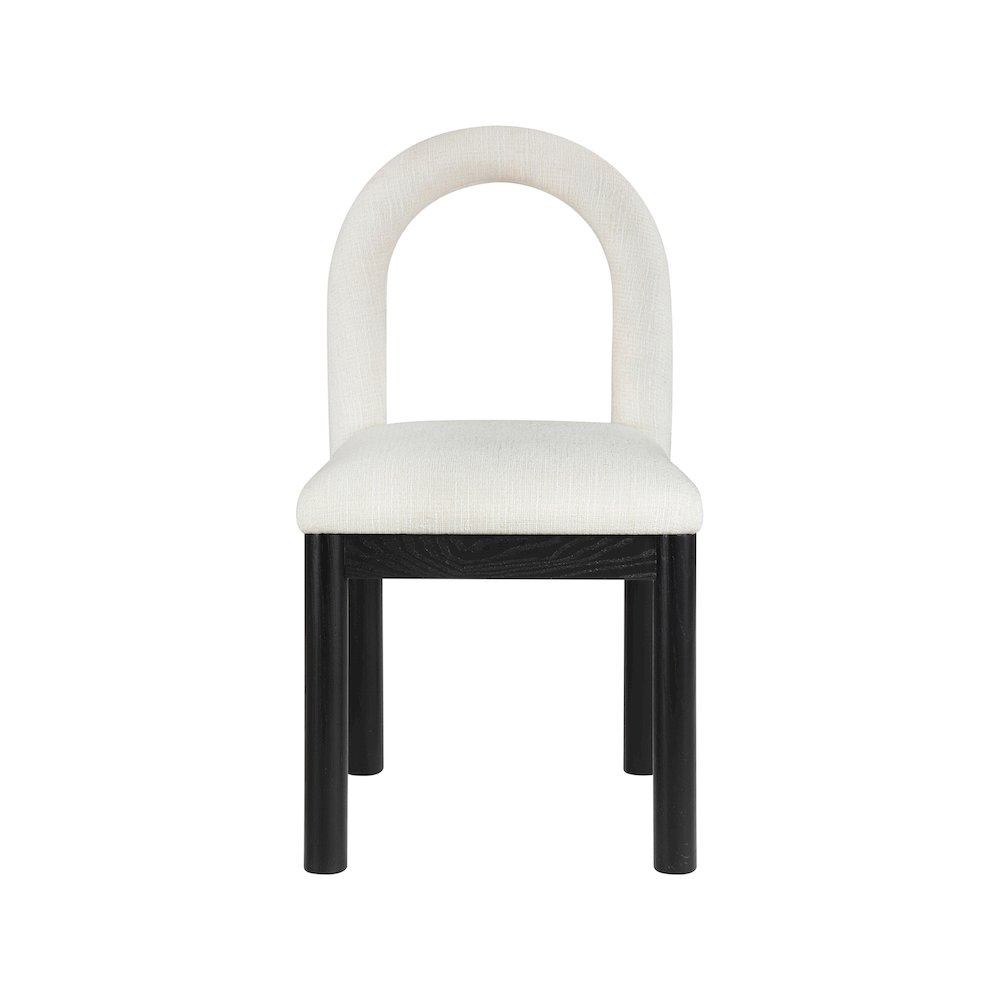 Conrad Cream Linen Textured Fabric Dining Chair