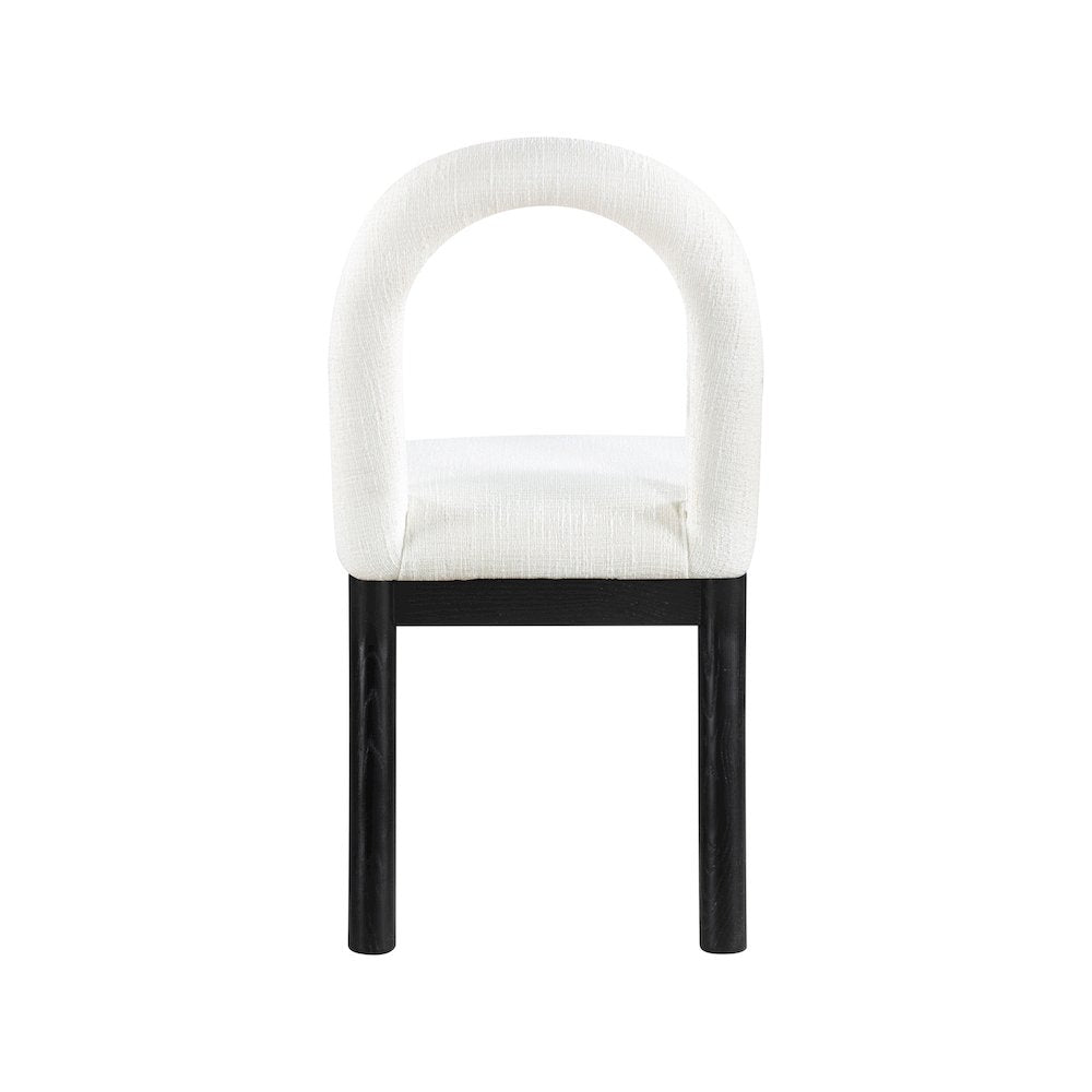 Conrad Cream Linen Textured Fabric Dining Chair