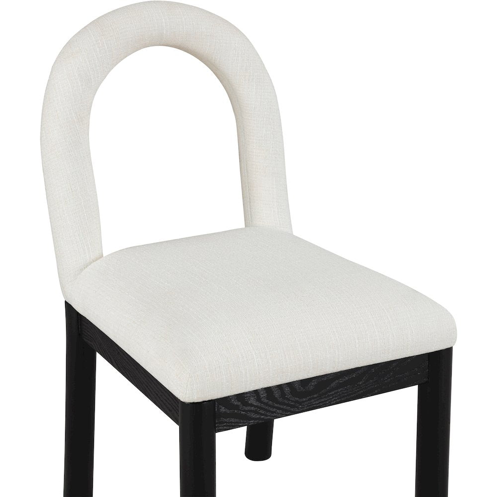 Conrad Cream Linen Textured Fabric Dining Chair