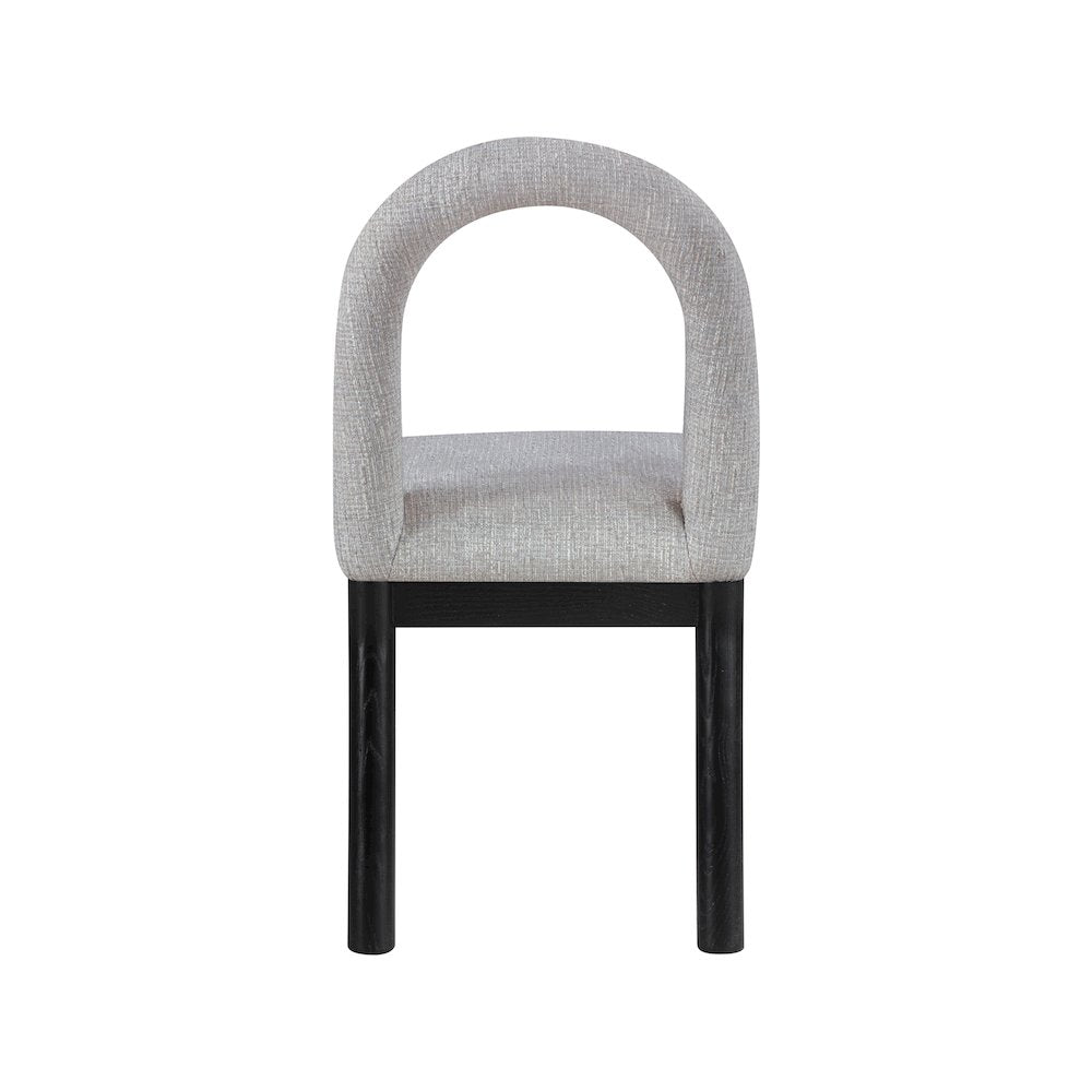 Conrad Grey Linen Textured Fabric Dining Chair
