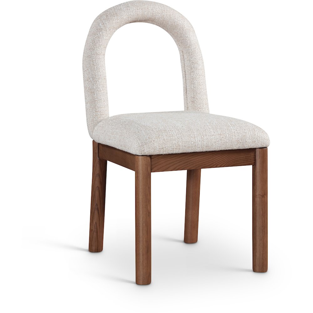 Conrad Beige Linen Textured Fabric Dining Chair