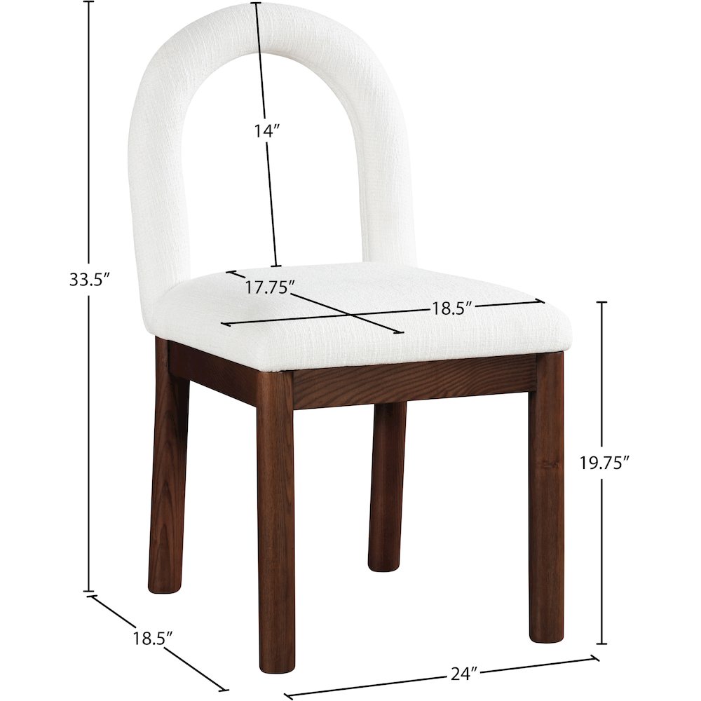 Conrad Cream Linen Textured Fabric Dining Chair