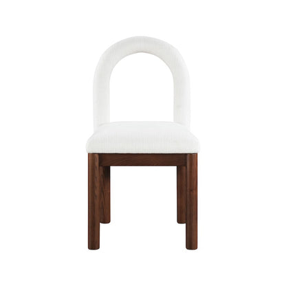 Conrad Cream Linen Textured Fabric Dining Chair