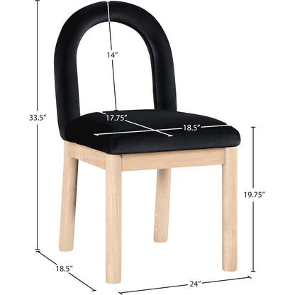 Conrad Black Velvet Dining Chair