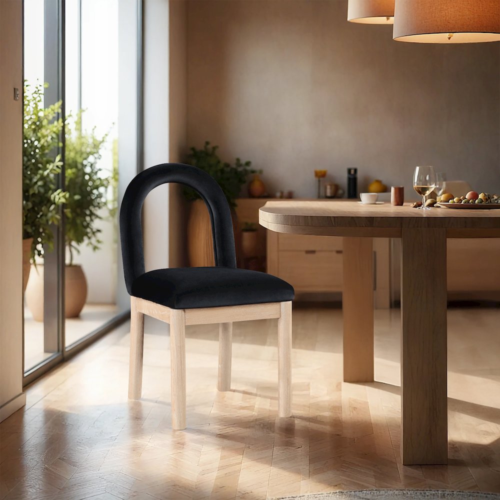 Conrad Black Velvet Dining Chair