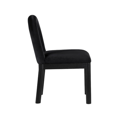 Conrad Black Velvet Dining Chair
