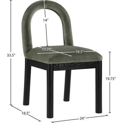 Conrad Green Velvet Dining Chair