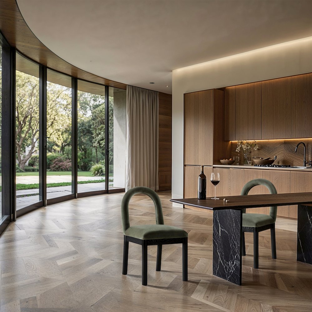 Conrad Green Velvet Dining Chair