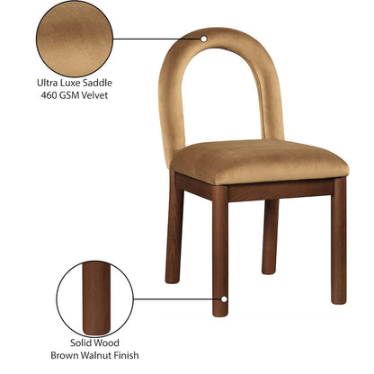 Conrad Saddle Velvet Dining Chair