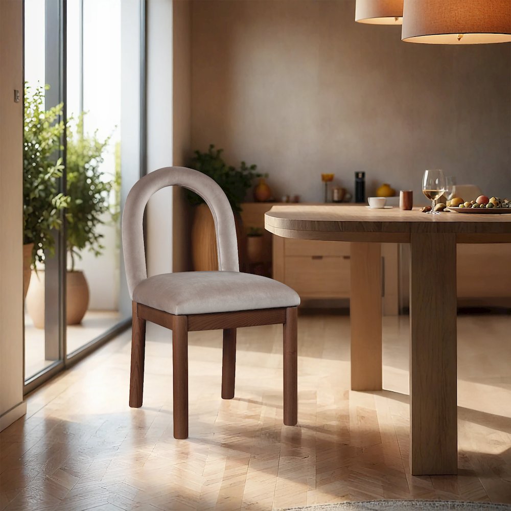 Conrad Taupe Velvet Dining Chair