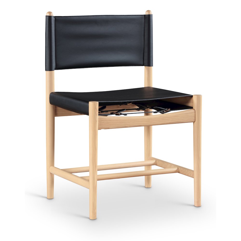 Rawlins Black Vegan Leather Upholstered Dining Chair, Set of 2