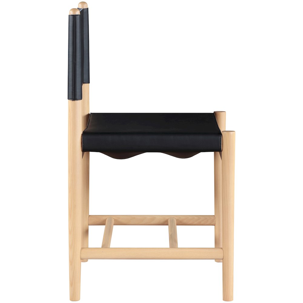 Rawlins Black Vegan Leather Upholstered Dining Chair, Set of 2