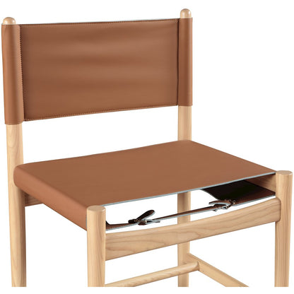 Rawlins Cognac Vegan Leather Upholstered Dining Chair, Set of 2