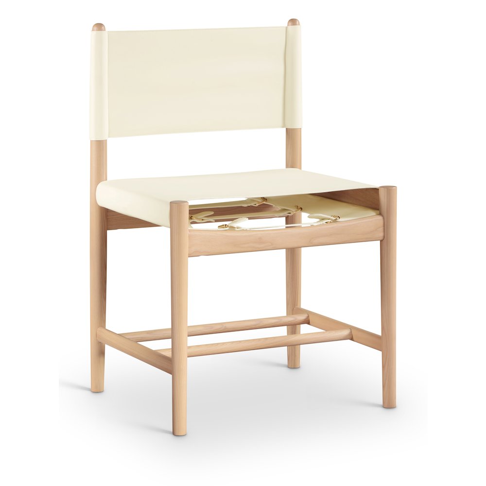 Rawlins Cream Vegan Leather Upholstered Dining Chair, Set of 2