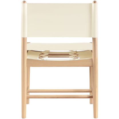 Rawlins Cream Vegan Leather Upholstered Dining Chair, Set of 2