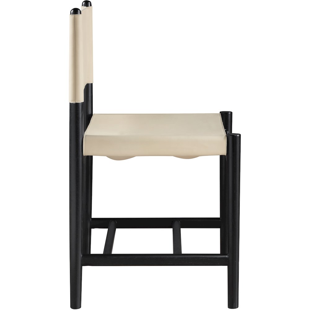 Rawlins Beige Vegan Leather Upholstered Dining Chair, Set of 2