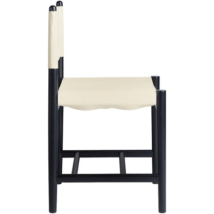 Rawlins Cream Vegan Leather Upholstered Dining Chair, Set of 2