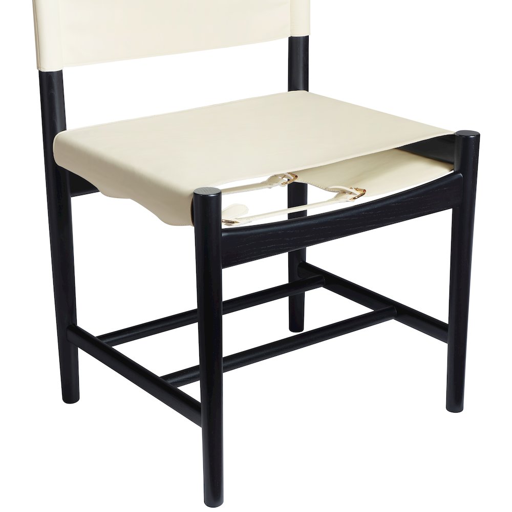 Rawlins Cream Vegan Leather Upholstered Dining Chair, Set of 2
