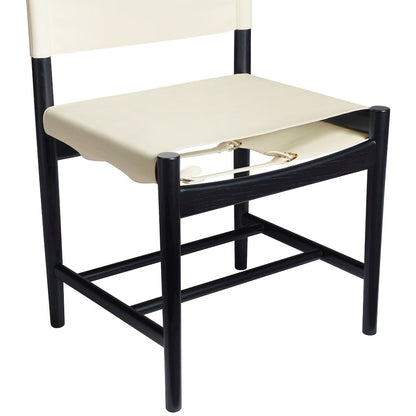 Rawlins Cream Vegan Leather Upholstered Dining Chair, Set of 2