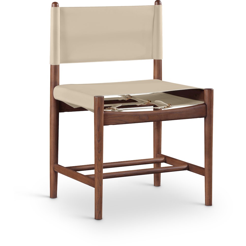 Rawlins Beige Vegan Leather Upholstered Dining Chair, Set of 2