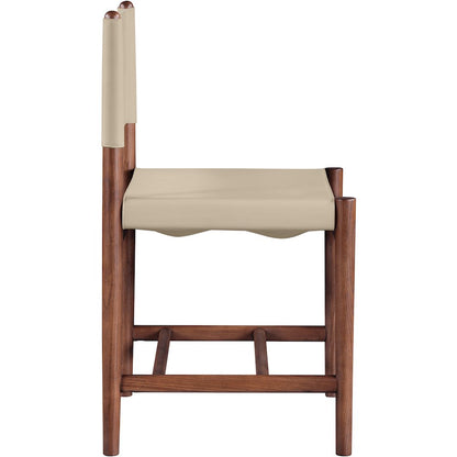 Rawlins Beige Vegan Leather Upholstered Dining Chair, Set of 2