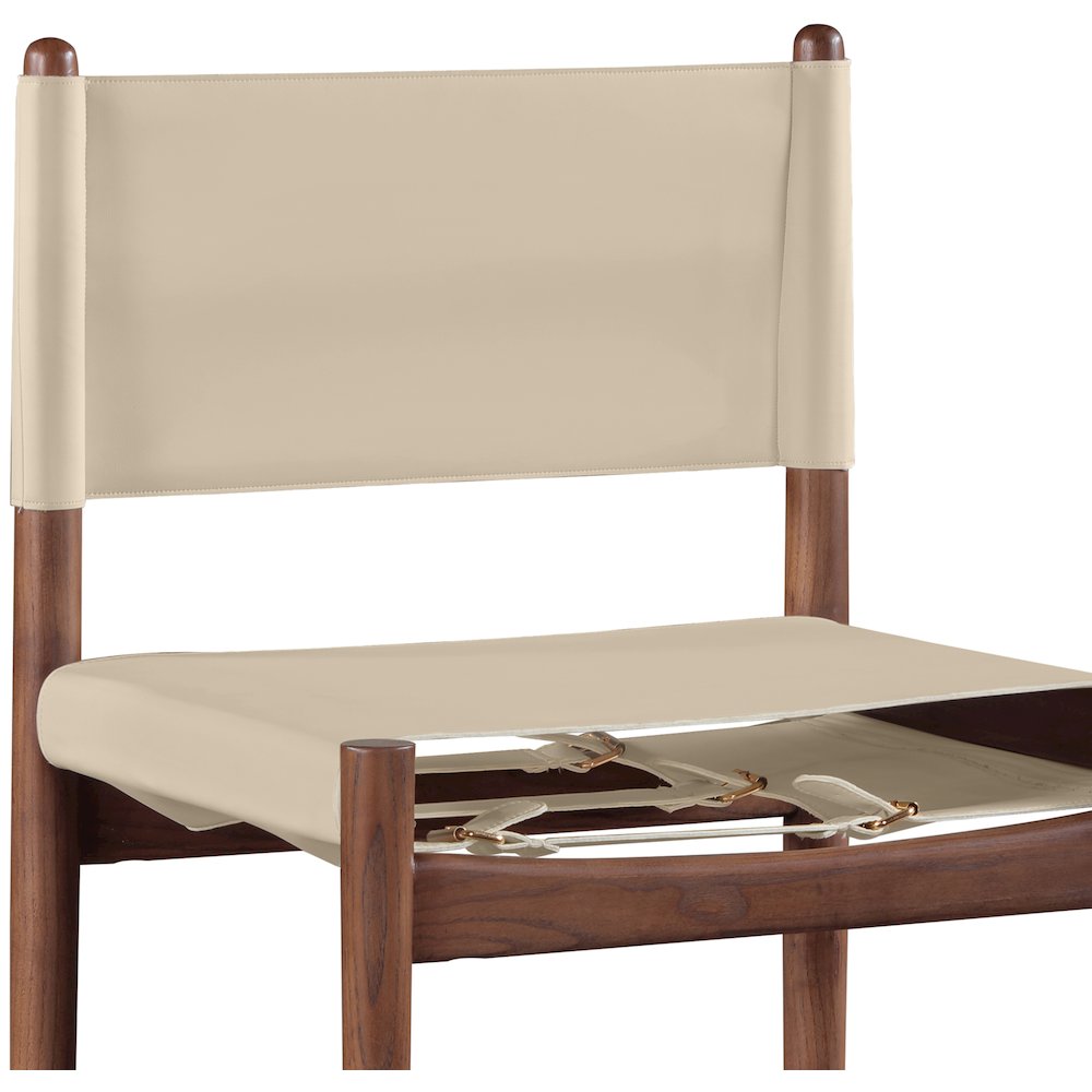 Rawlins Beige Vegan Leather Upholstered Dining Chair, Set of 2