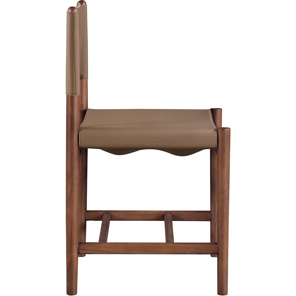 Rawlins Brown Vegan Leather Upholstered Dining Chair, Set of 2