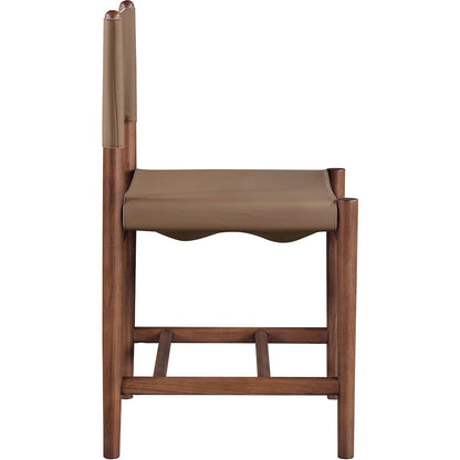 Rawlins Brown Vegan Leather Upholstered Dining Chair, Set of 2