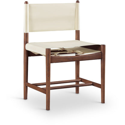 Rawlins Cream Vegan Leather Upholstered Dining Chair, Set of 2