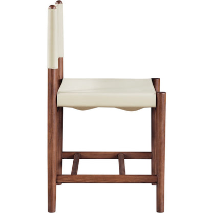 Rawlins Cream Vegan Leather Upholstered Dining Chair, Set of 2