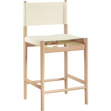 Rawlins Cream Vegan Leather Upholstered Counter Stool