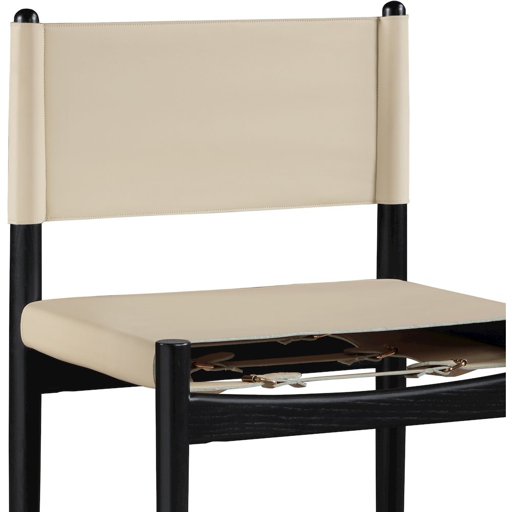 Rawlins Beige Vegan Leather Upholstered Counter Stool