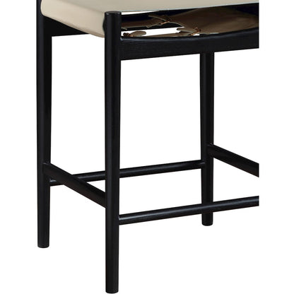 Rawlins Beige Vegan Leather Upholstered Counter Stool