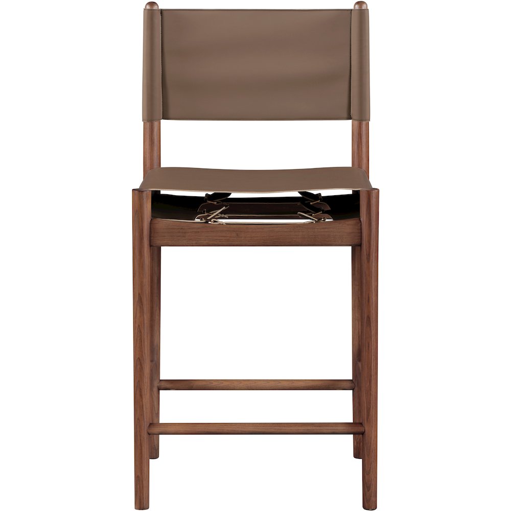 Rawlins Brown Vegan Leather Upholstered Counter Stool