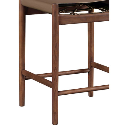 Rawlins Brown Vegan Leather Upholstered Counter Stool