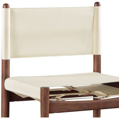 Rawlins Cream Vegan Leather Upholstered Counter Stool