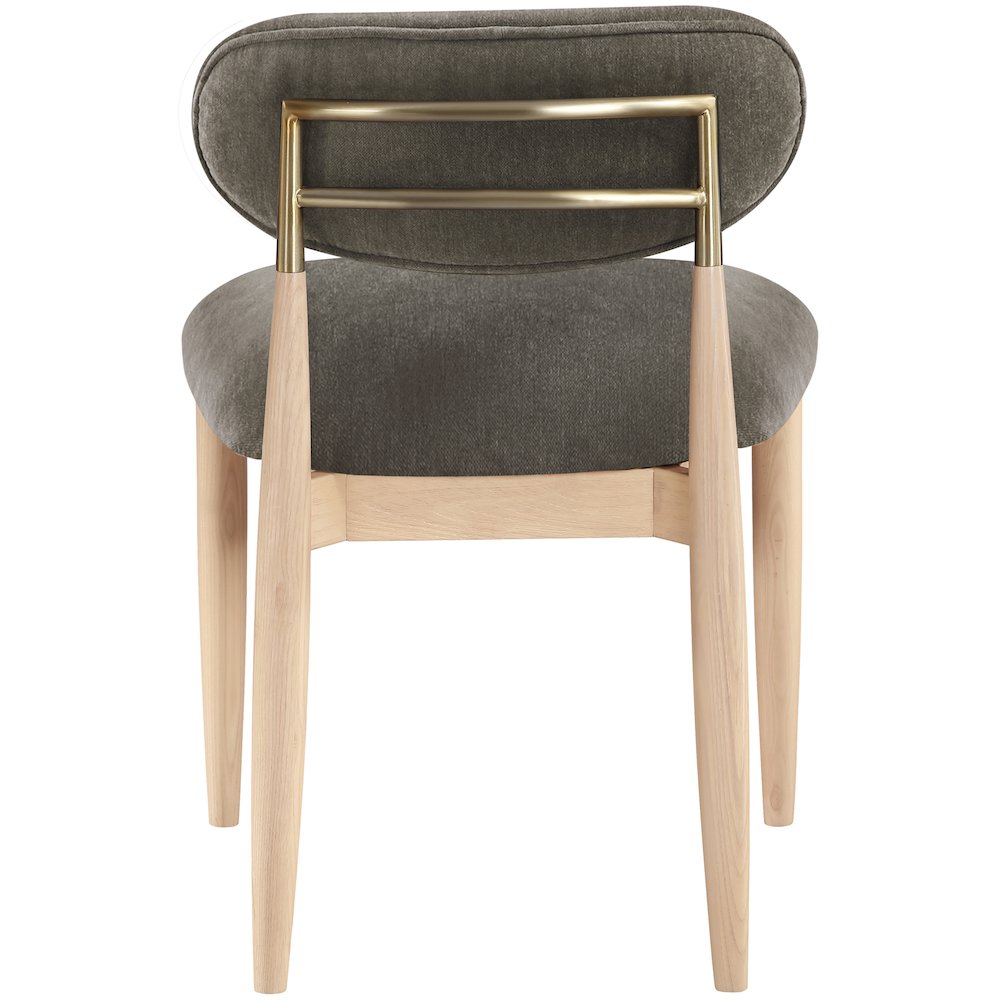 Riccio Brown Performance Fabric Upholstered Dining Side Chair, Set of 2