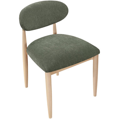 Riccio Olive Performance Fabric Upholstered Dining Side Chair, Set of 2