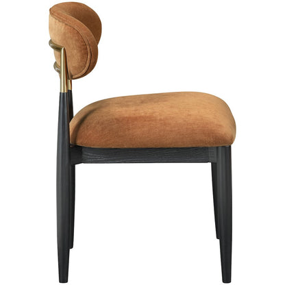 Riccio Cognac Performance Fabric Upholstered Dining Side Chair, Set of 2