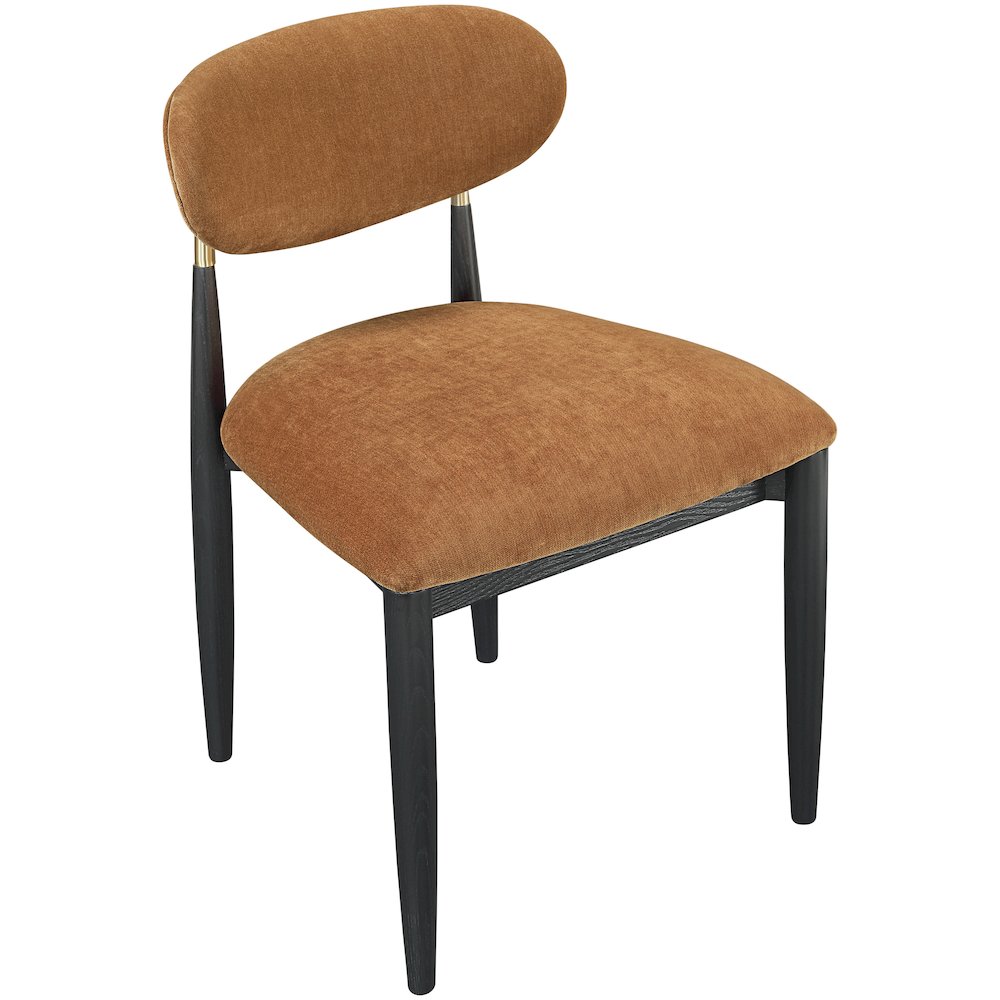 Riccio Cognac Performance Fabric Upholstered Dining Side Chair, Set of 2